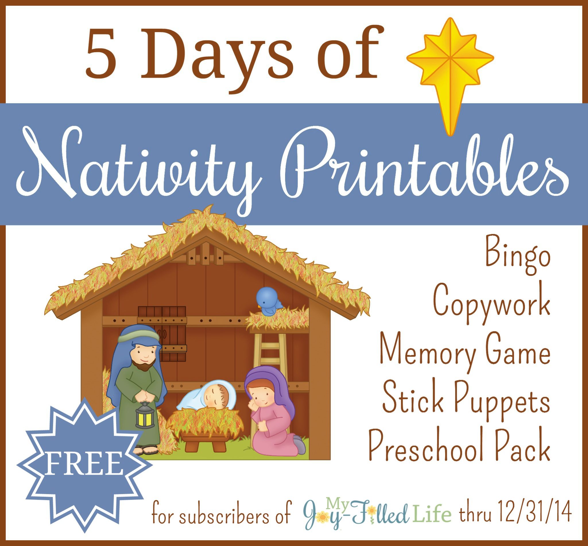 FREE Printable Nativity Bingo Game My JoyFilled Life