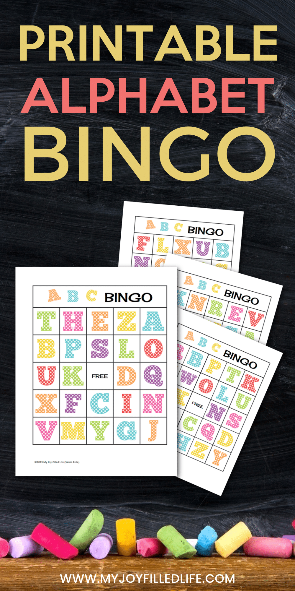 Alphabet Bingo Printable - My Joy-Filled Life