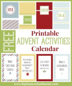 FREE Printable Advent Activities Calendar - My Joy-Filled Life