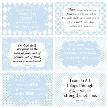Printable Pregnancy Scripture Cards - Baby Blue Set - My Joy-Filled Life