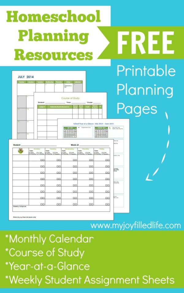 Homeschool Planning Resources & FREE Printables - My Joy-Filled Life