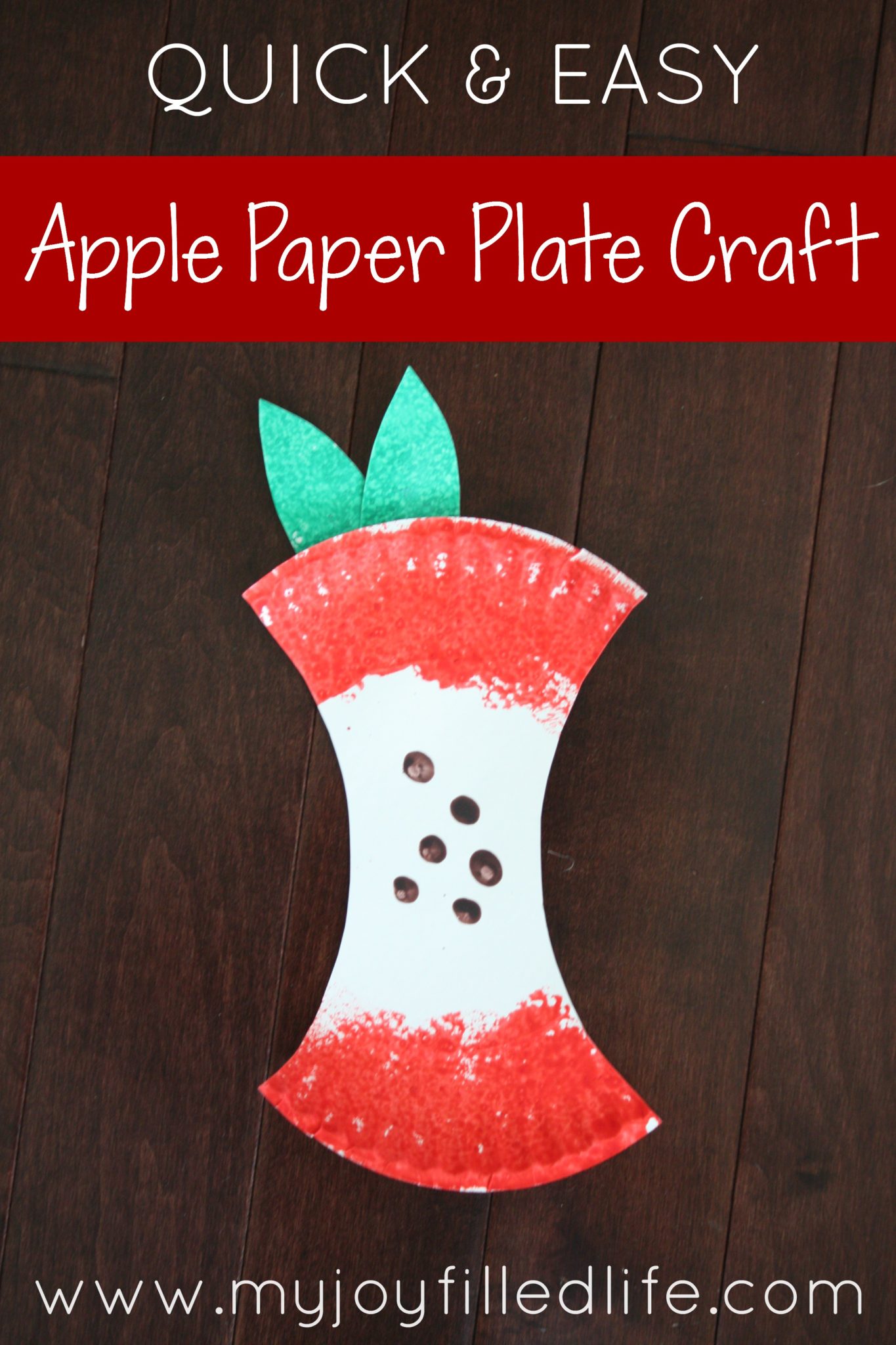 Quick & Easy Apple Paper Plate Craft - My Joy-Filled Life