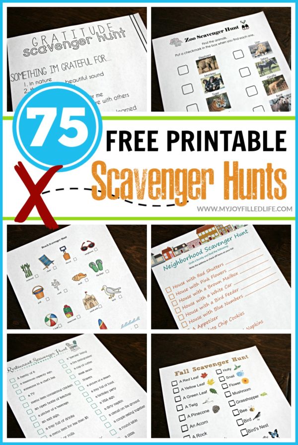 Free Printable Scavenger Hunts Puzzle Frame Scavenger Hunt Paper Book ...