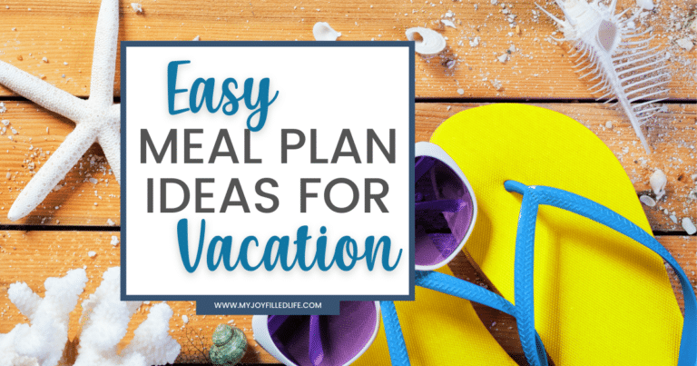 vacation meal planning
