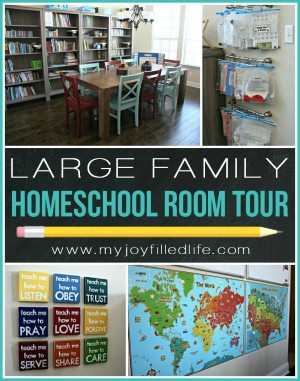 Large Family Homeschool Room Tour