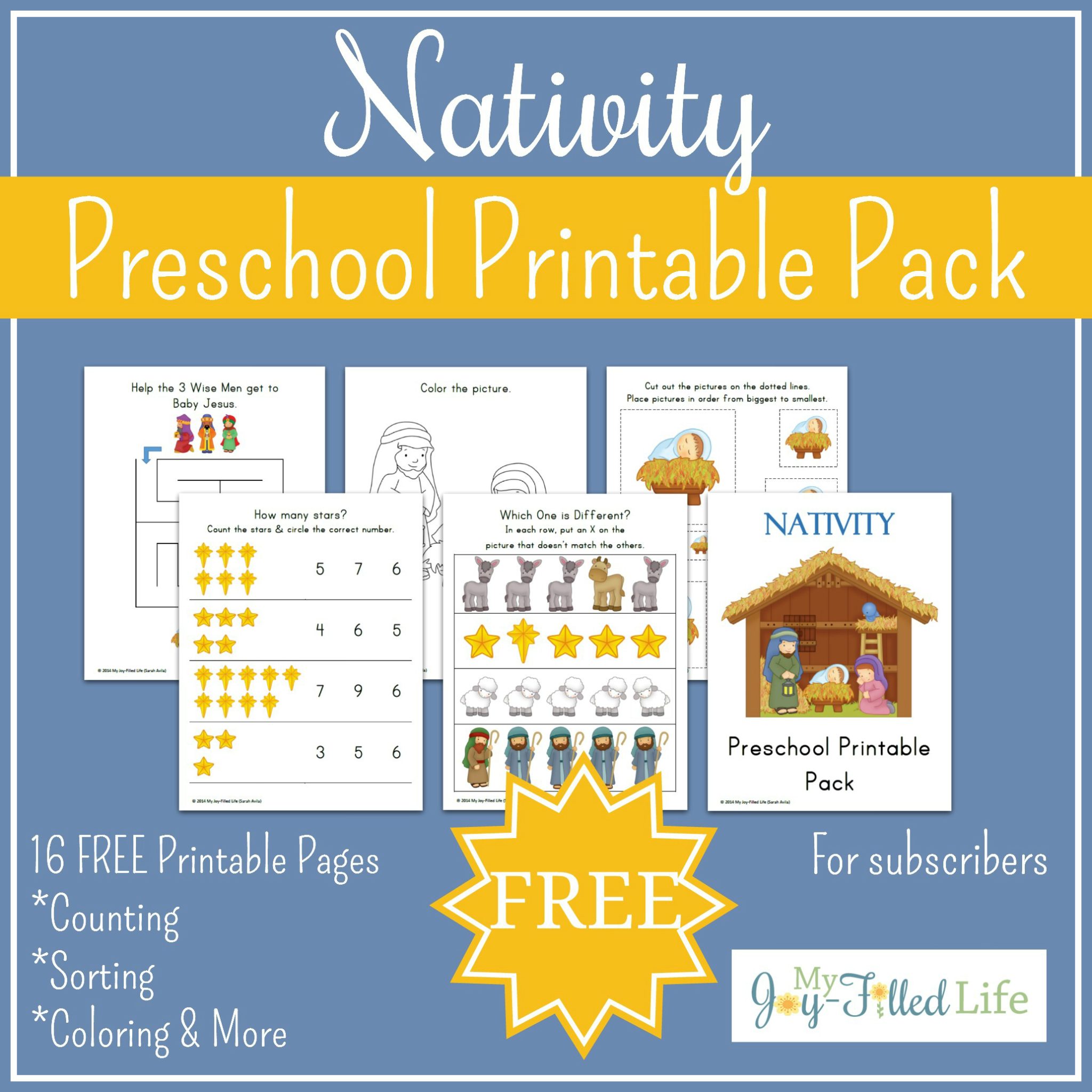 FREE Christmas PreK Pack