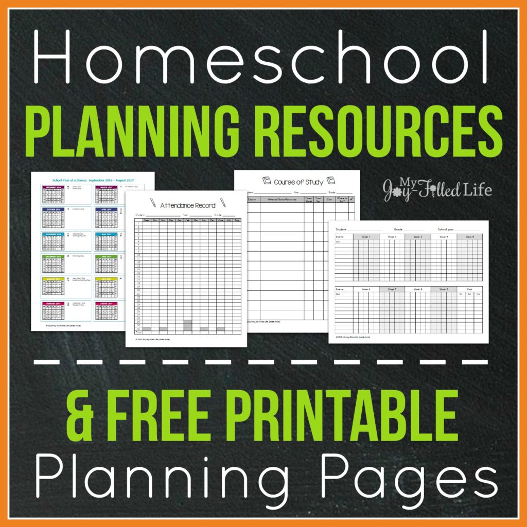 Homeschool Planning Resources & FREE Printables - My Joy-Filled Life