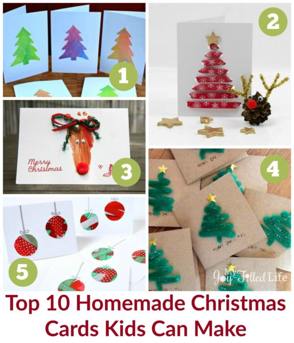 Top 10 Homemade Christmas Cards Kids Can Make - My Joy-Filled Life