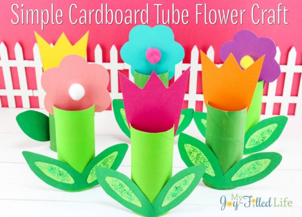 Simple Cardboard Tube Flower Craft - My Joy-Filled Life