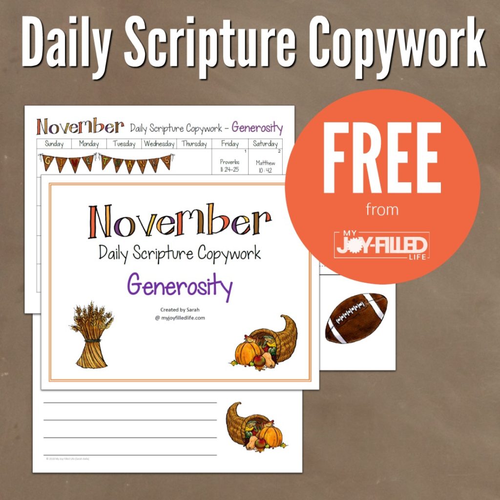 Scripture Copywork Calendar Archives My JoyFilled Life