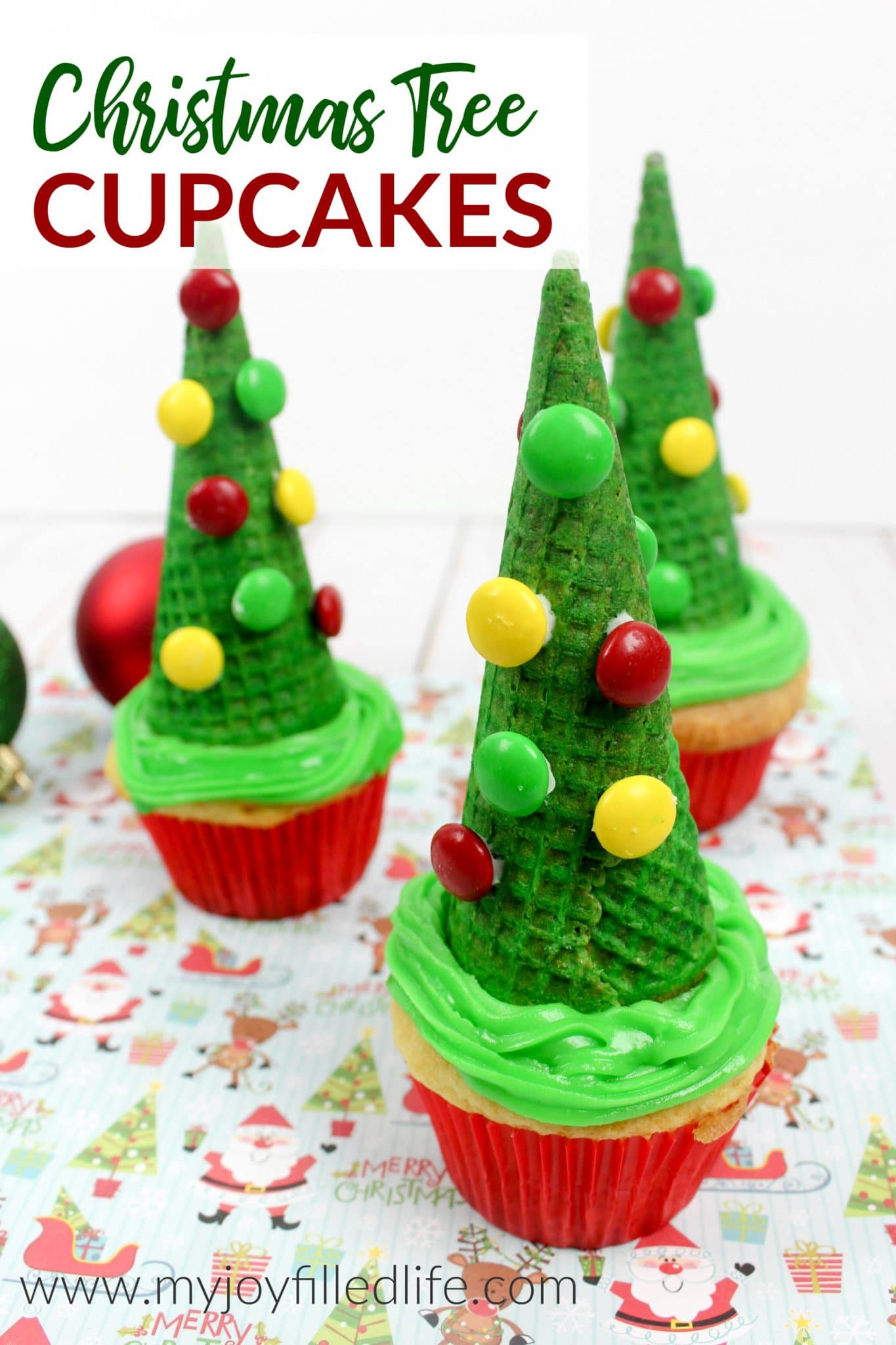 Christmas Tree Cupcakes - My Joy-Filled Life