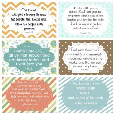 Printable Pregnancy Scripture Cards - Neutral Set - My Joy-Filled Life