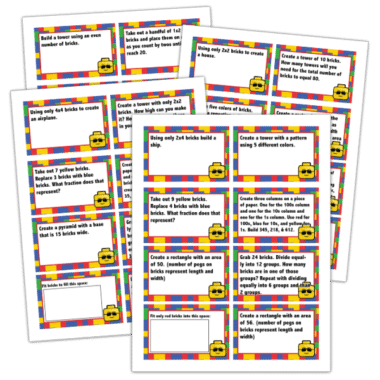 Lego Math Challenge Cards - My Joy-Filled Life