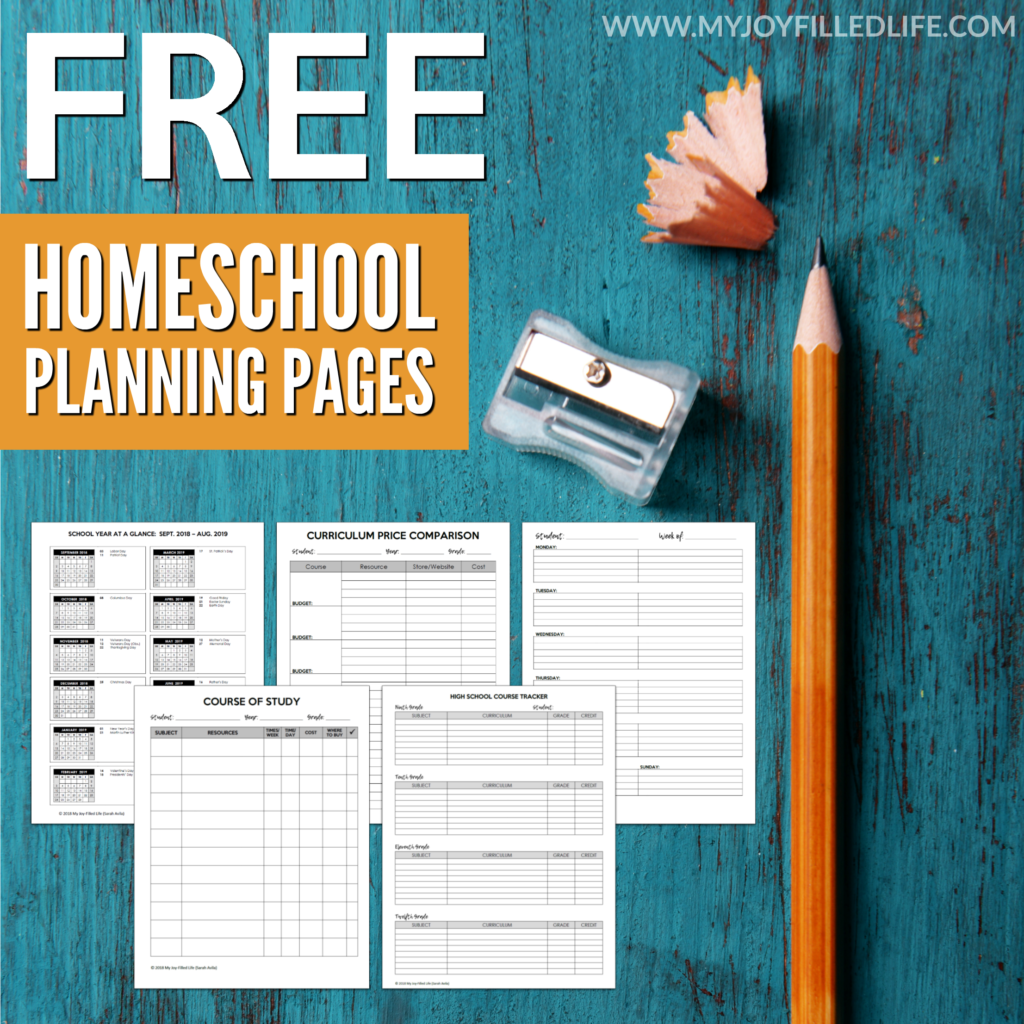 Homeschool Planning Archives - My Joy-Filled Life