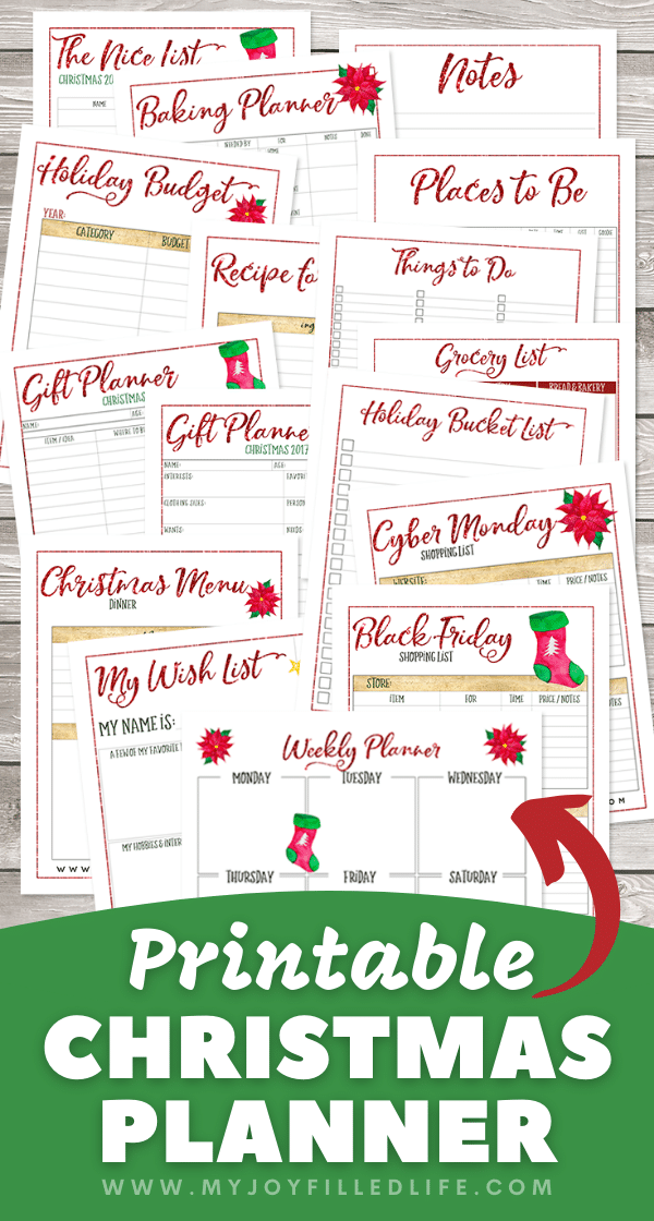 Printable Christmas Planner - My Joy-Filled Life