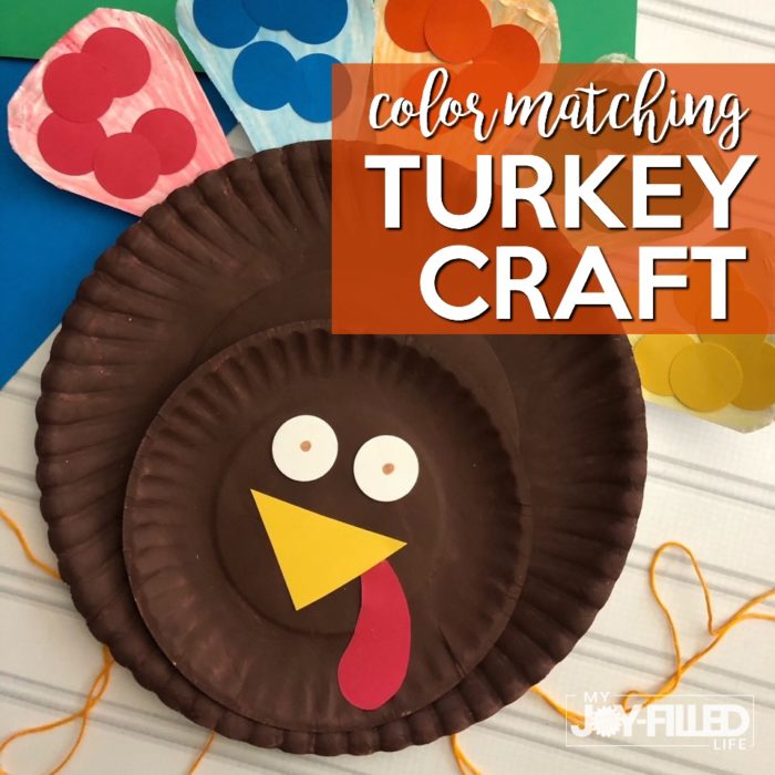 Coloring Matching Turkey Craft square - My Joy-Filled Life