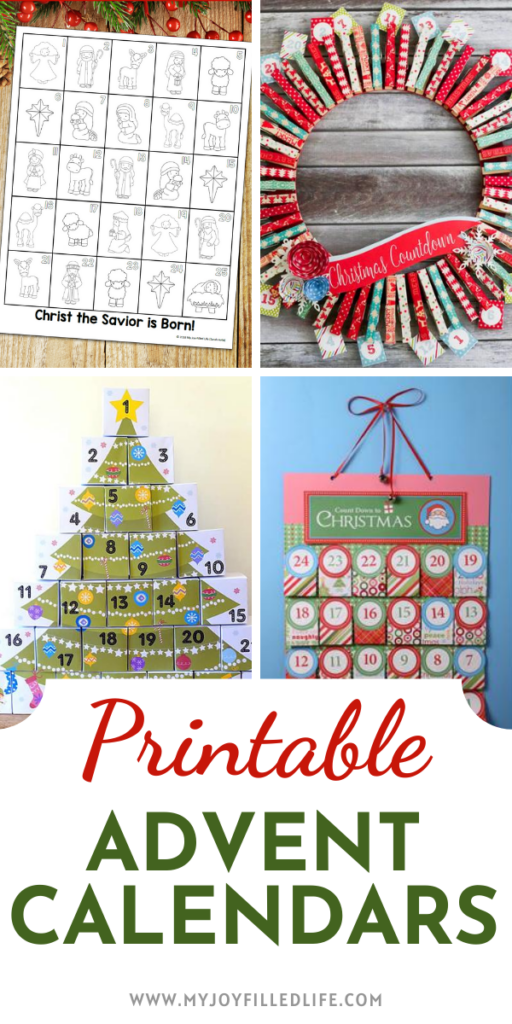 Free Printable Advent Calendars Pin 1 - My Joy-Filled Life