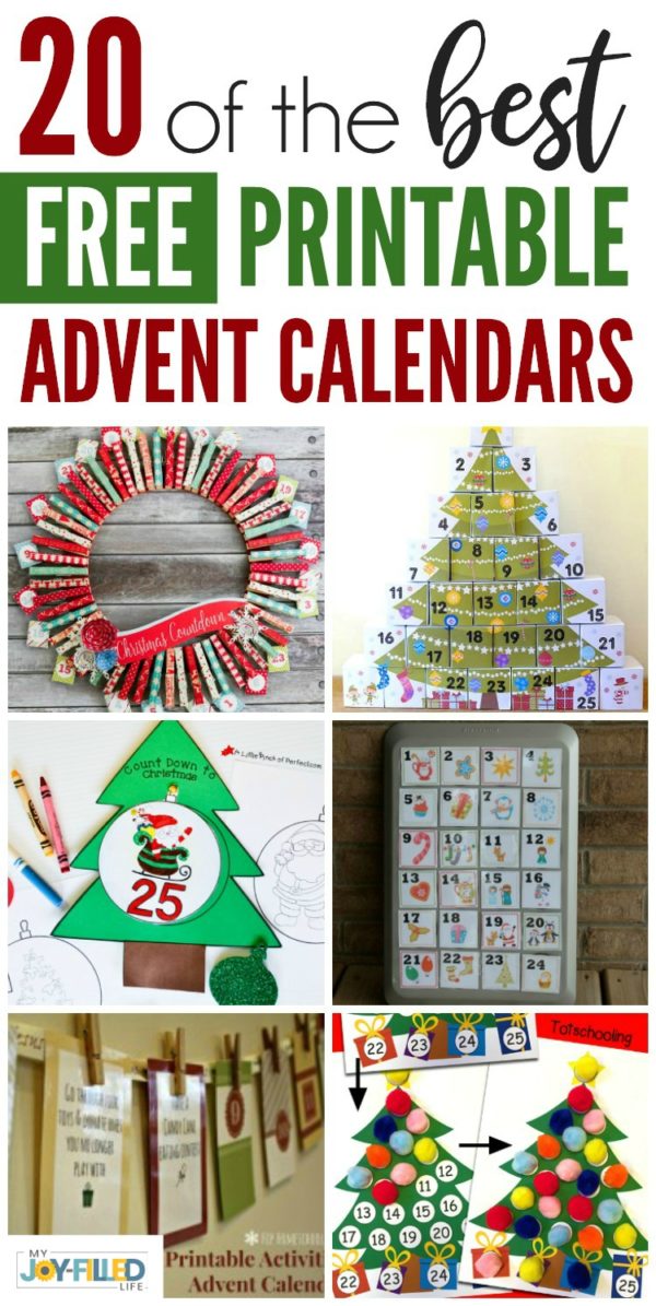 FREE Printable Advent Calendars - My Joy-Filled Life