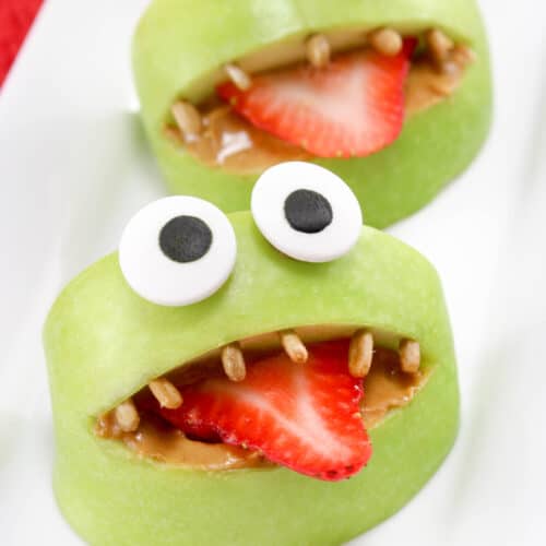 Silly Apple Monsters Snack for Kids - My Joy-Filled Life