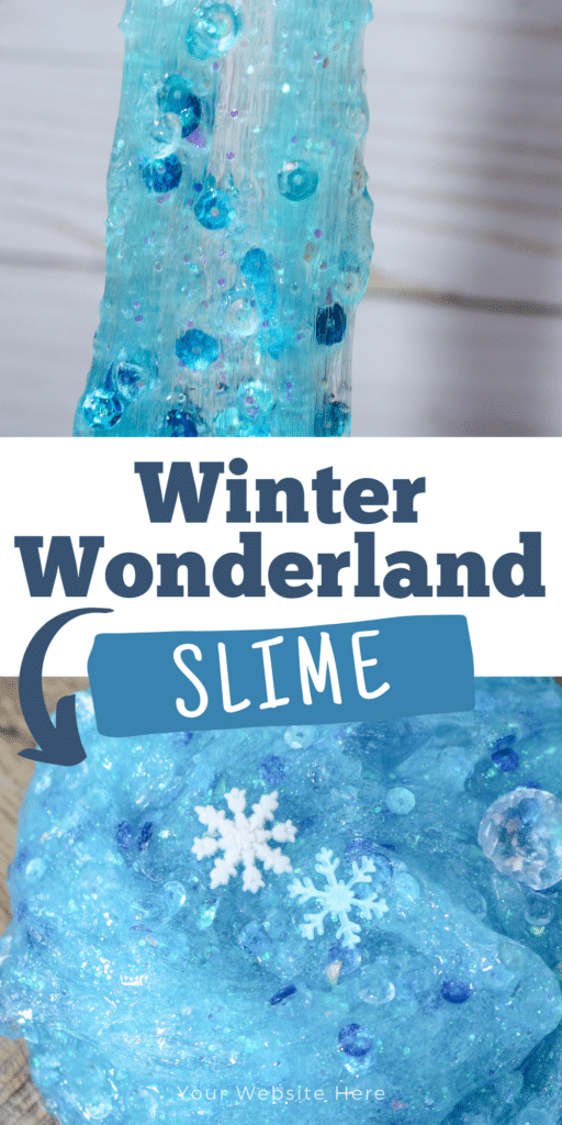 Winter Wonderland Slime with Snowflakes & Glitter - My Joy-Filled Life