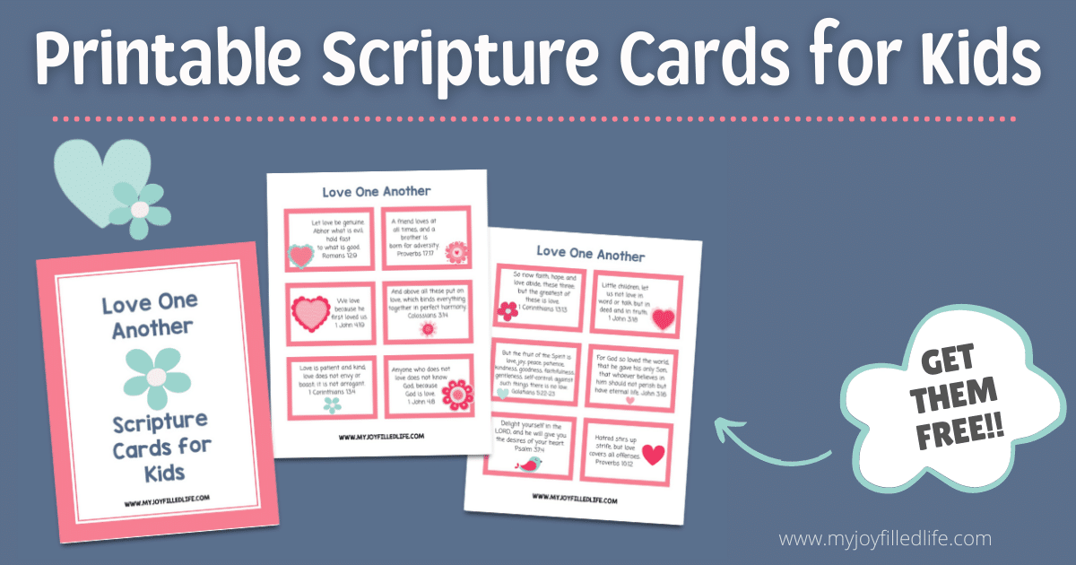 Love One Another Scripture Cards for Kids - My Joy-Filled Life