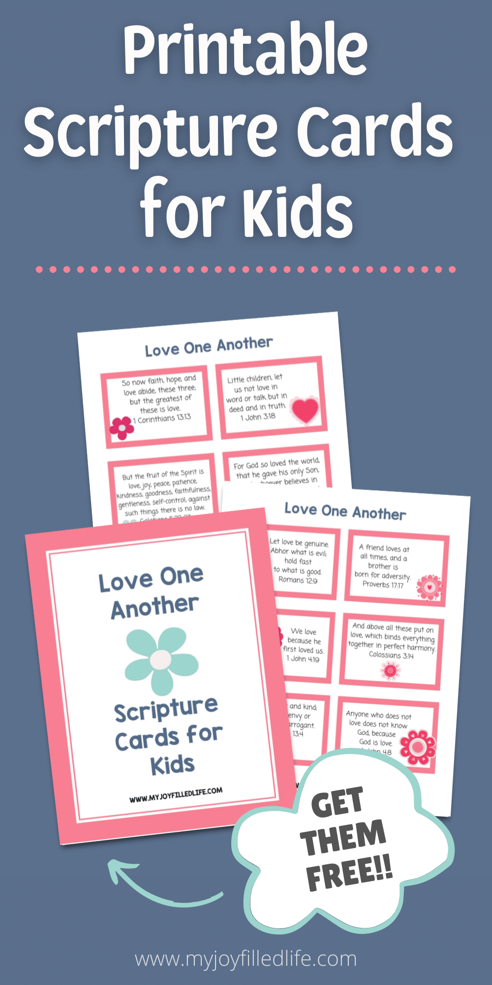 Love One Another Scripture Cards for Kids - My Joy-Filled Life