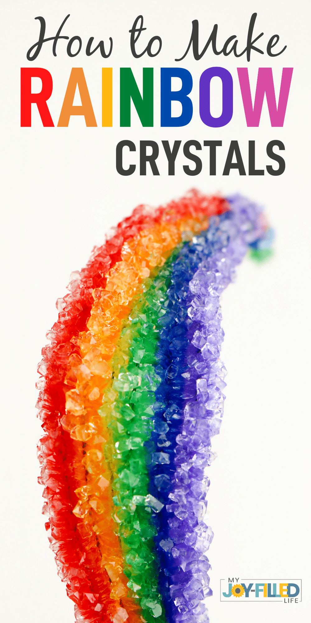 🌈 How to Grow Rainbow Crystals EASILY at Home - Kids Science Activity