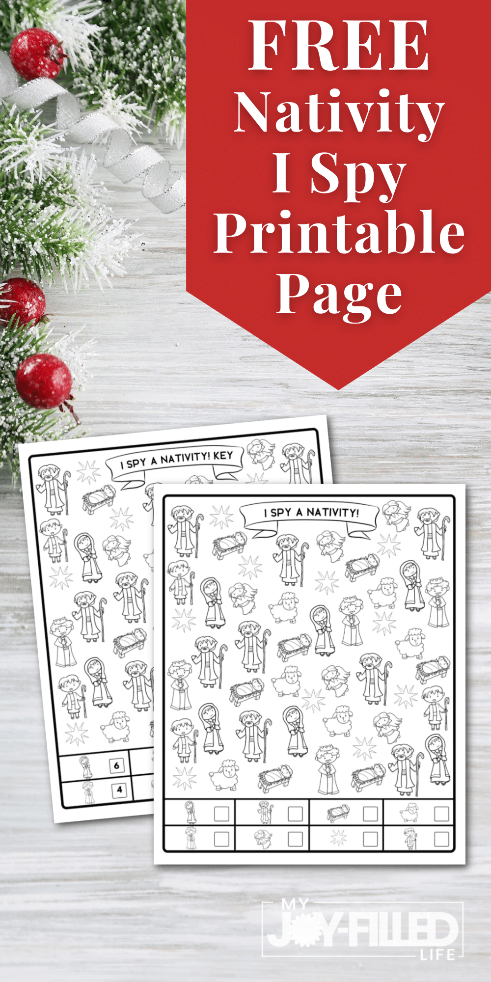 Nativity I Spy Printable - My Joy-Filled Life